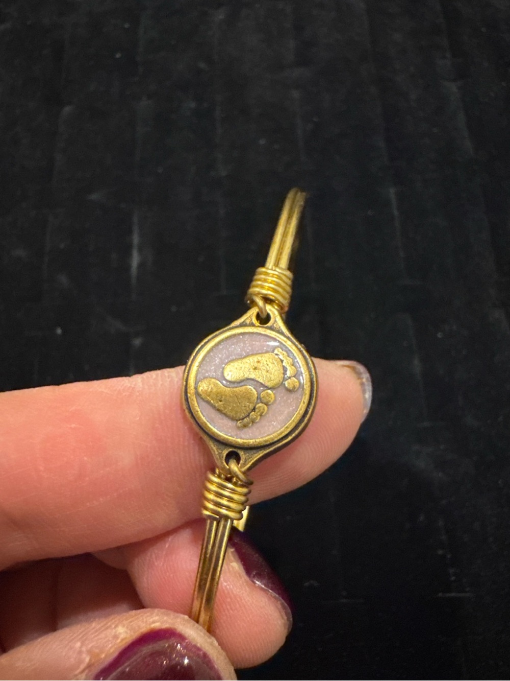 Authentic Alex and Ani Baby Footprints Expandable Bangle Bracelet Rafaelian
